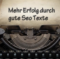 Schreibmaschine mit Seotext